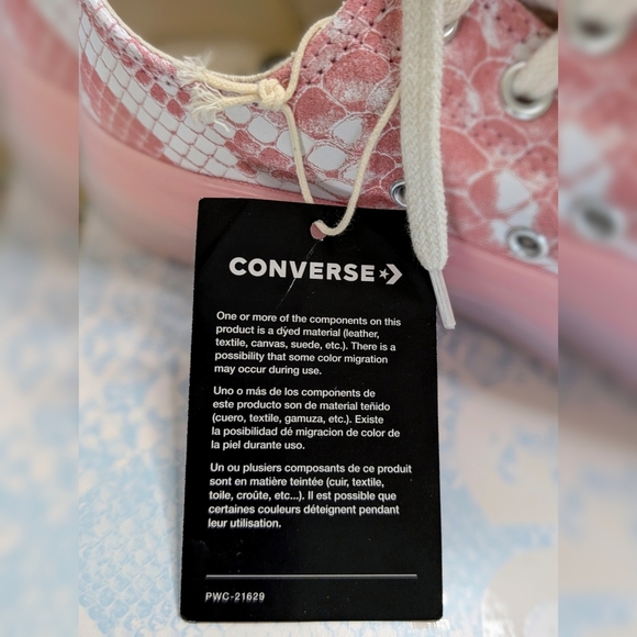 Converse The Golf Wang, NIB Pink Python Sz W6 / M4 - Picture 3 of 12